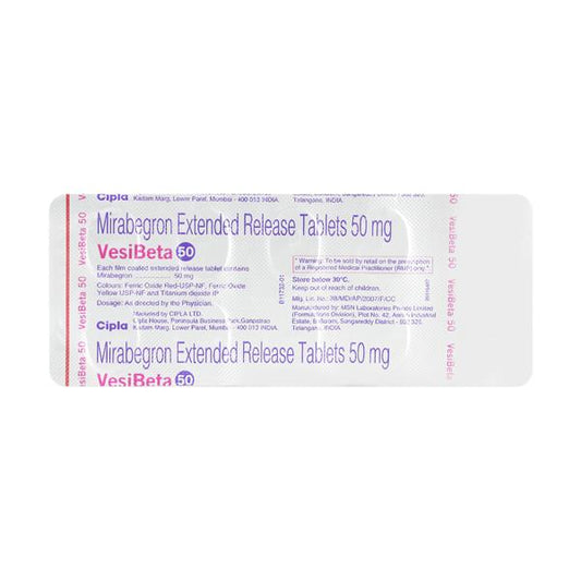 Vesibeta 50mg Tablet 10'S
