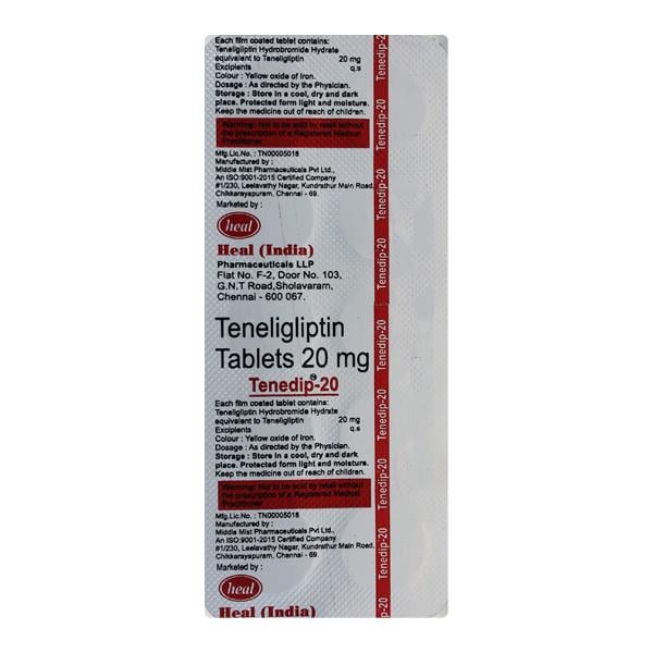 TENEDIP 20mg Tablet 10's