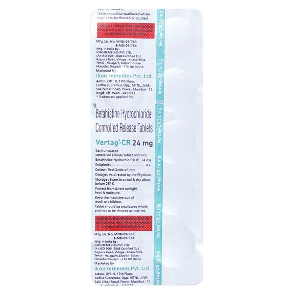 VERTAG 24 CR Tablet 10's