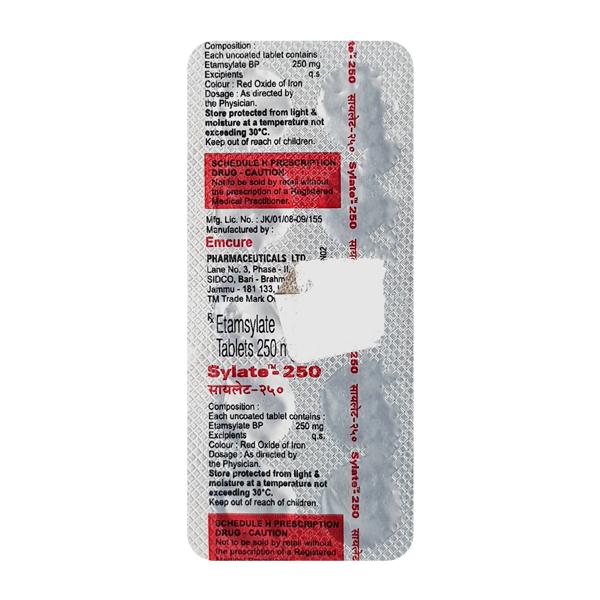 Sylate 250mg Tablet 10'S