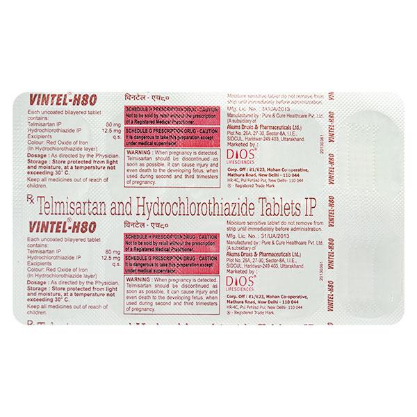 VINTEL H 80mg Tablet 10's