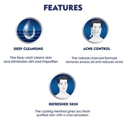 Nivea Men All-In-1 Charcoal Face Wash, 50 gm