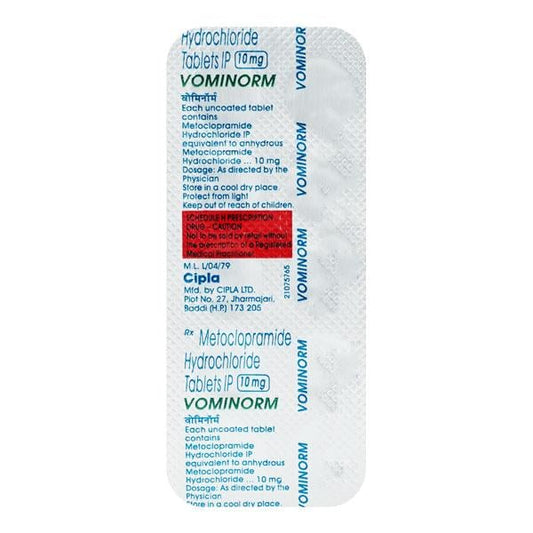 Vominorm 10mg Tablet 10'S