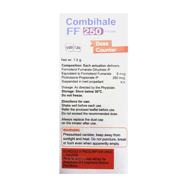 COMBIHALE FF 250 CFC FREE WITH DOSE COUNTER 120md Inhaler 1's