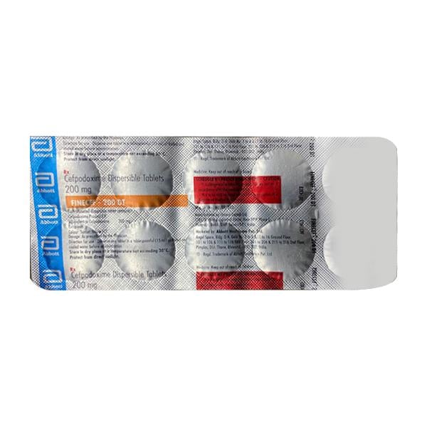 FINECEF 200 DT Tablet 10's