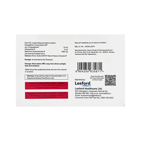 DAPZIGARD GM 2 FORTE Tablet 10's