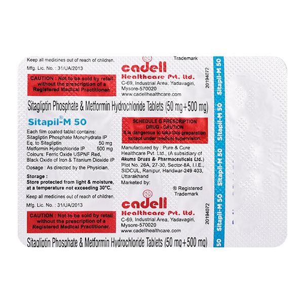 SITAPIL M 50 Tablet 10's