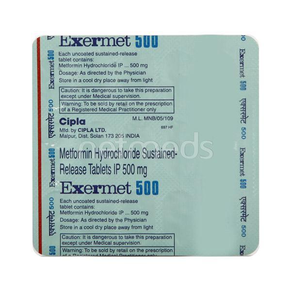 Exermet 500mg Tablet 15'S