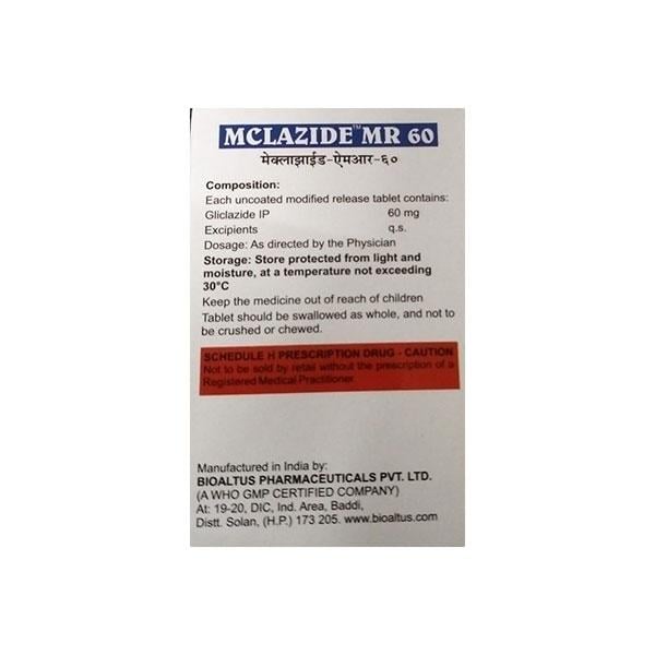 MCLAZIDE MR 60 Tablet 15's