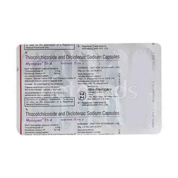 Myospas TH 4mg Capsule 10'S