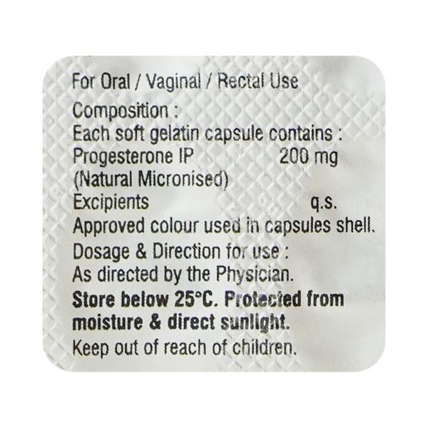 Emprogest 200mg Capsule 10'S