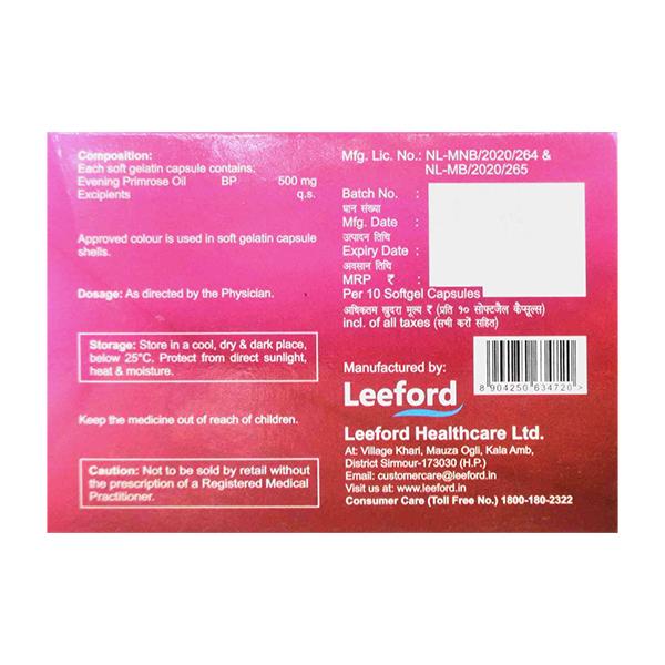 PRIMOEVE 500 Softgel Capsule 10's