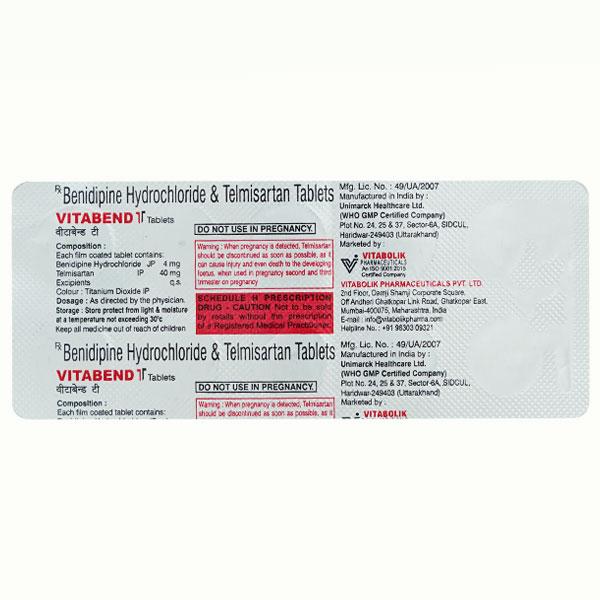 VITABEND T 40mg Tablet 10's