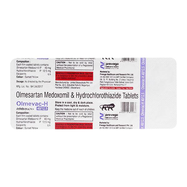 OLMEVAC H 40 Tablet 10's