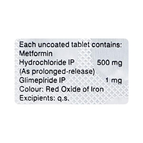 Glycomet GP 1mg Tablet 15'S