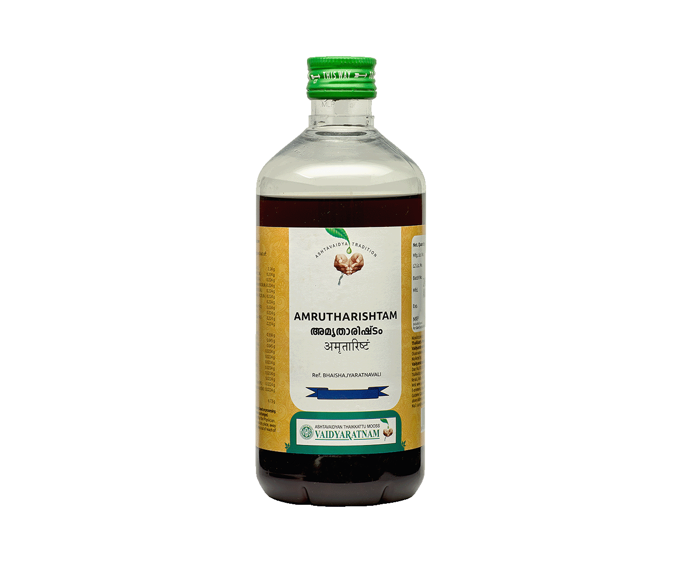 Amritharishtam 450 ml - Vaidyaratnam Ayurveda