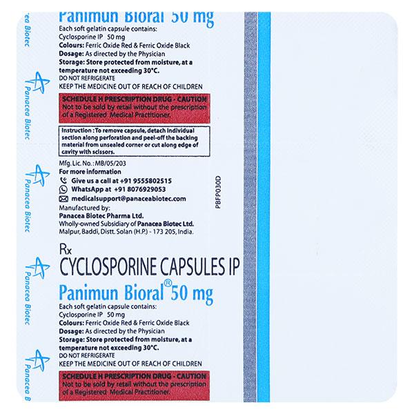 PANIMUN BIORAL 50mg Capsule 10's