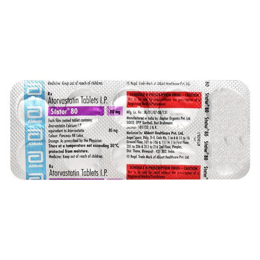 Stator 80mg Tablet 10'S