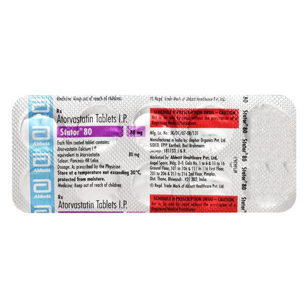 Stator 80mg Tablet 10'S