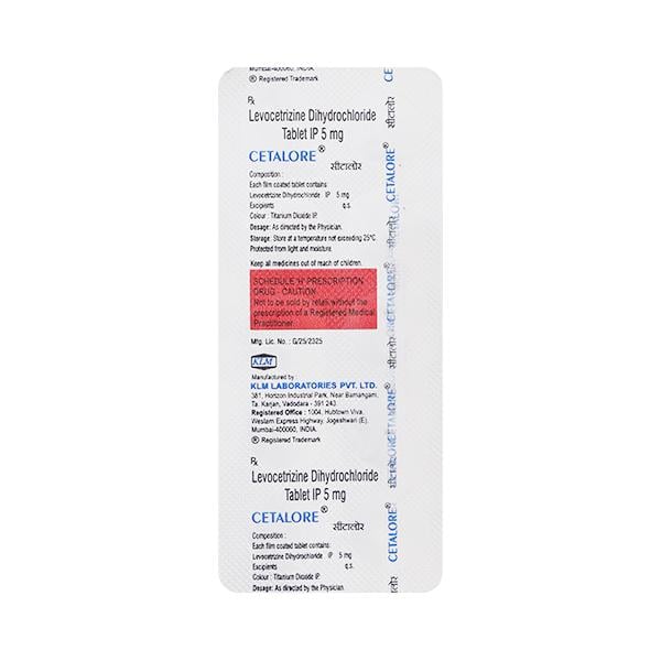 CETALORE 5mg Tablet 10's