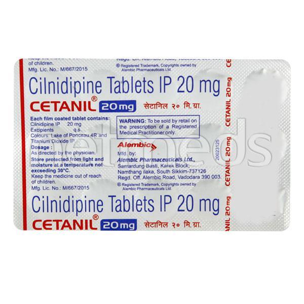 Cetanil 20mg Tablet 15'S