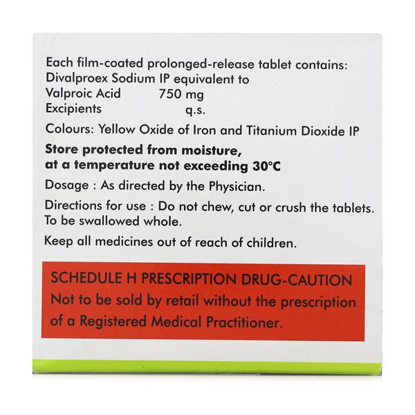 Divalprid OD 750mg Tablet 10'S