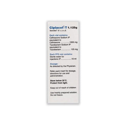 CIPLACEF T 1.125gm Injection 1's