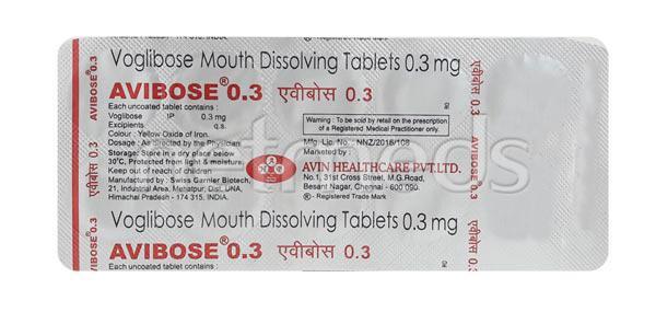 Avibose 0.3mg Tablet 10'S