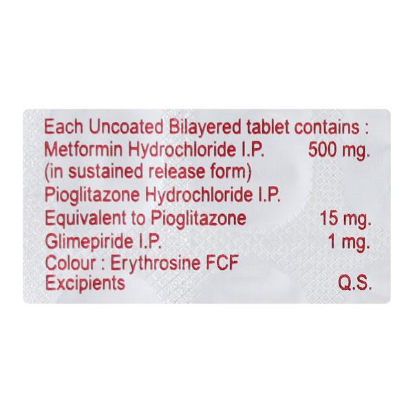 Glimison MP 1/500/15mg Tablet 15'S