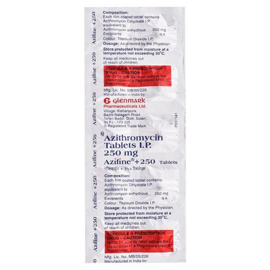 Azifine + 250mg Tablet 10'S