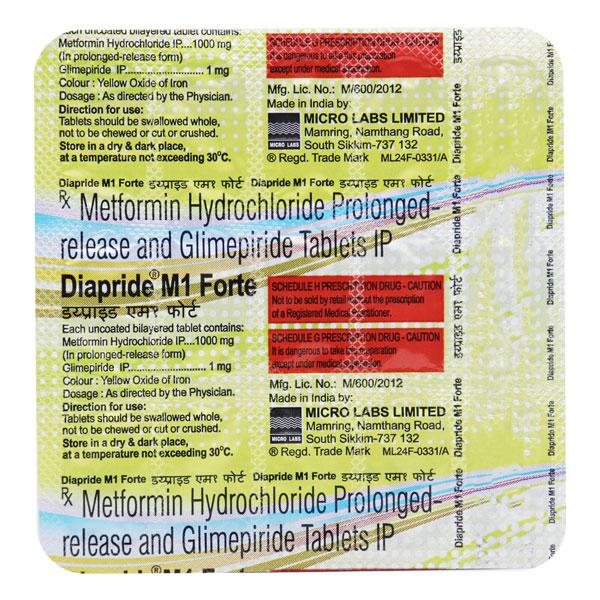 DIAPRIDE M1 FORTE Tablet 15's