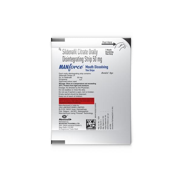 MANFORCE MOUTH DISSOLVING THIN Strips 1's