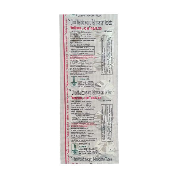 Telista CH 40/6.25mg Tablet 10'S