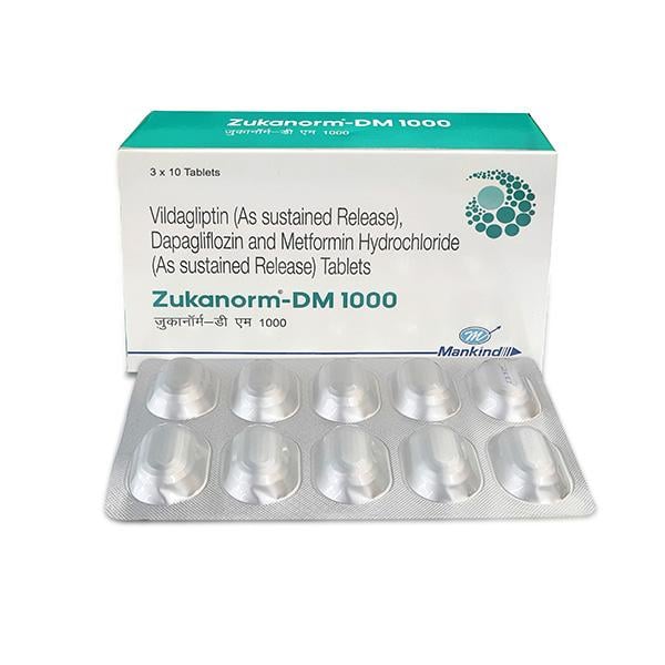 ZUKANORM DM 1000 Tablet 10's