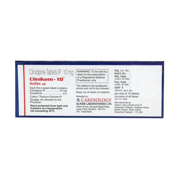 Cilnikem 10mg Tablet 10'S