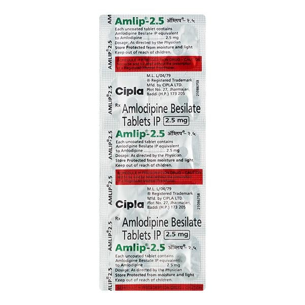 Amlip 2.5mg Tablet 10'S