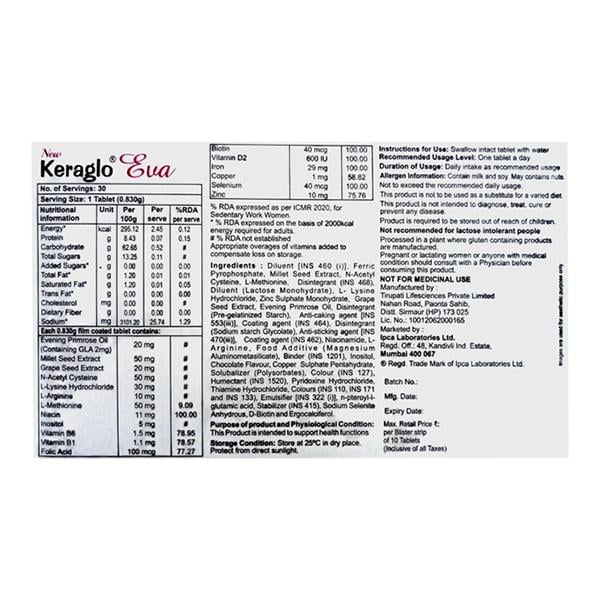 KERAGLO EVA NEW GLUTEN FREE Tablet 10's