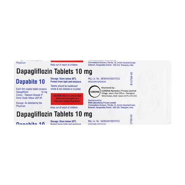 DAPABITE 10 Tablet 10's