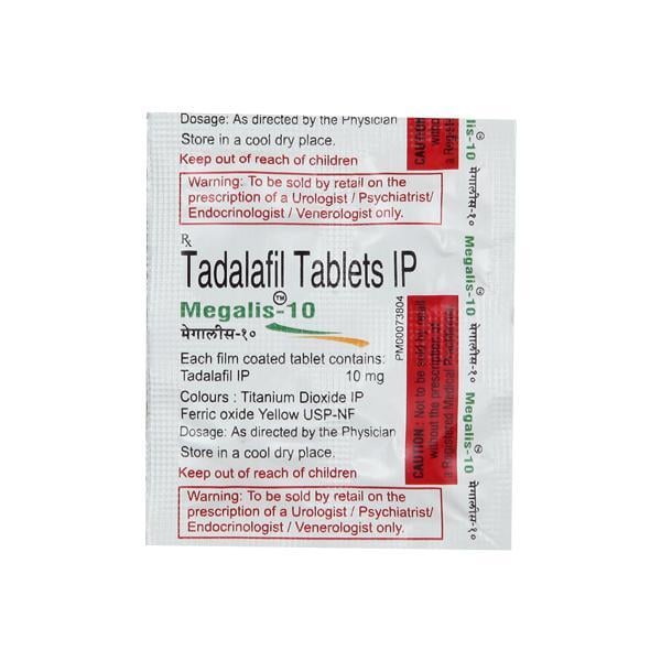 Megalis 10mg Tablet 4'S