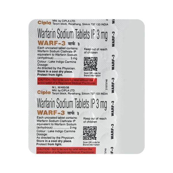 WARF 3mg Tablet 30's