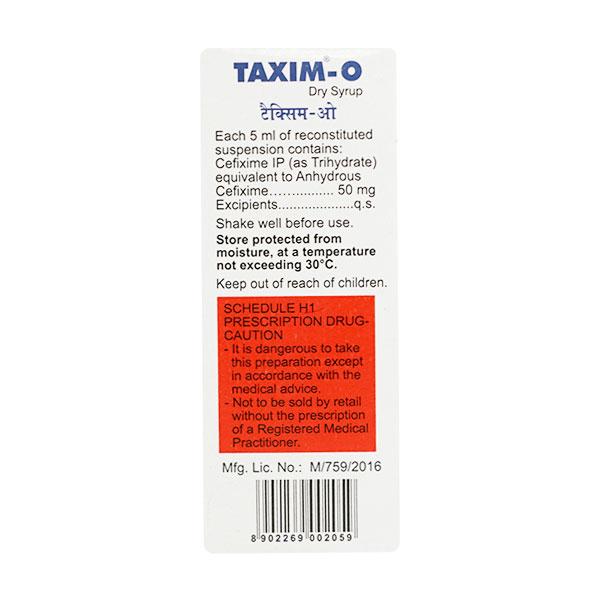 TAXIM O JUICY ORANGE AND LEMON FLAVOUR Dry Syrup 30ml