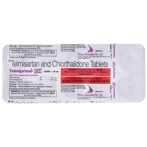 Telmiprime CH 40/12.5mg Tablet 10'S