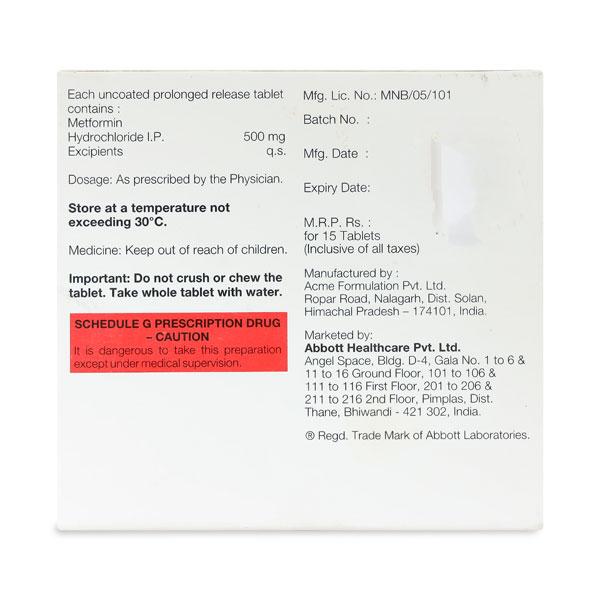 ABOMET SR 500mg Tablet 15's