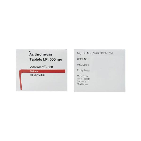 Zithrolect 500mg Tablet 3'S