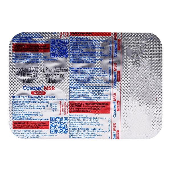 COSOME MSR Tablet 10's