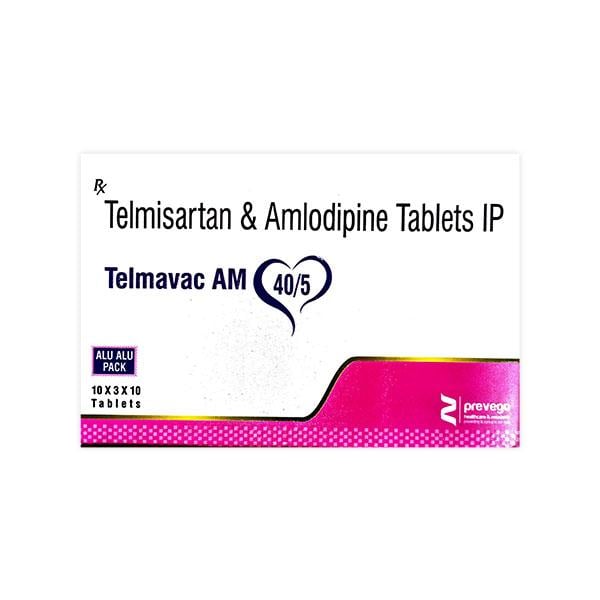 TELMAVAC AM 40/5mg Tablet 10's
