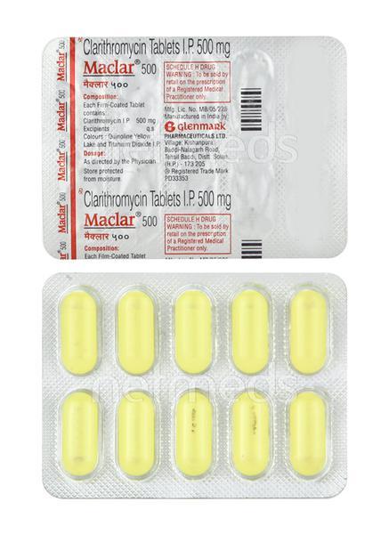 Maclar 500mg Tablet 10'S