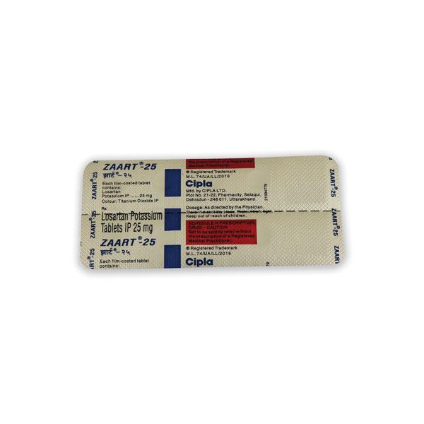 Zaart 25mg Tablet 10'S