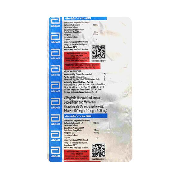 ABVIDA TRIO 100/10/500 Tablet 10's