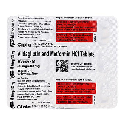VYSOV M 50/500mg Tablet 15's